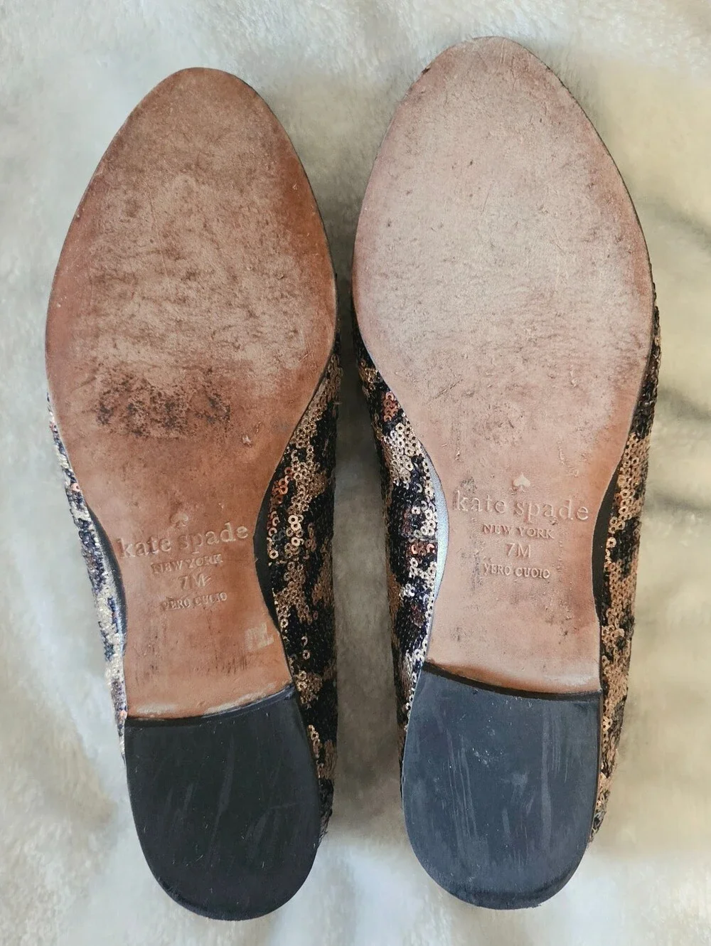 kate spade Sequin Leopard-Print Loafers in Black, Gold & Cream